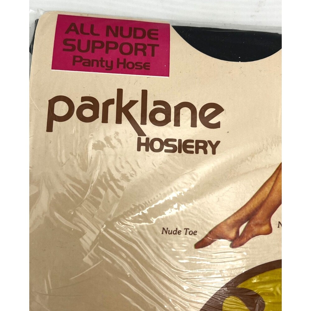 NOS Vtg PARK LANE HOSIERY Jet Black Style 74 Women's M Panty Hose Miracle Fit - Picture 3 of 6